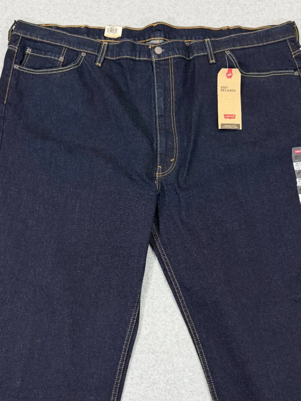 Levi's 550 Relaxed Fit Jeans Men's 54x32 Dark Wash Stretch Big & Tall NWT